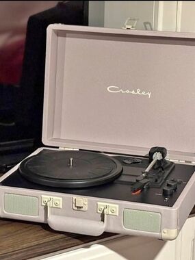 Crosley Retro Portable Record Player in Dusty Pink and Black